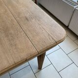 Art Deco Raw Solid Oak Table