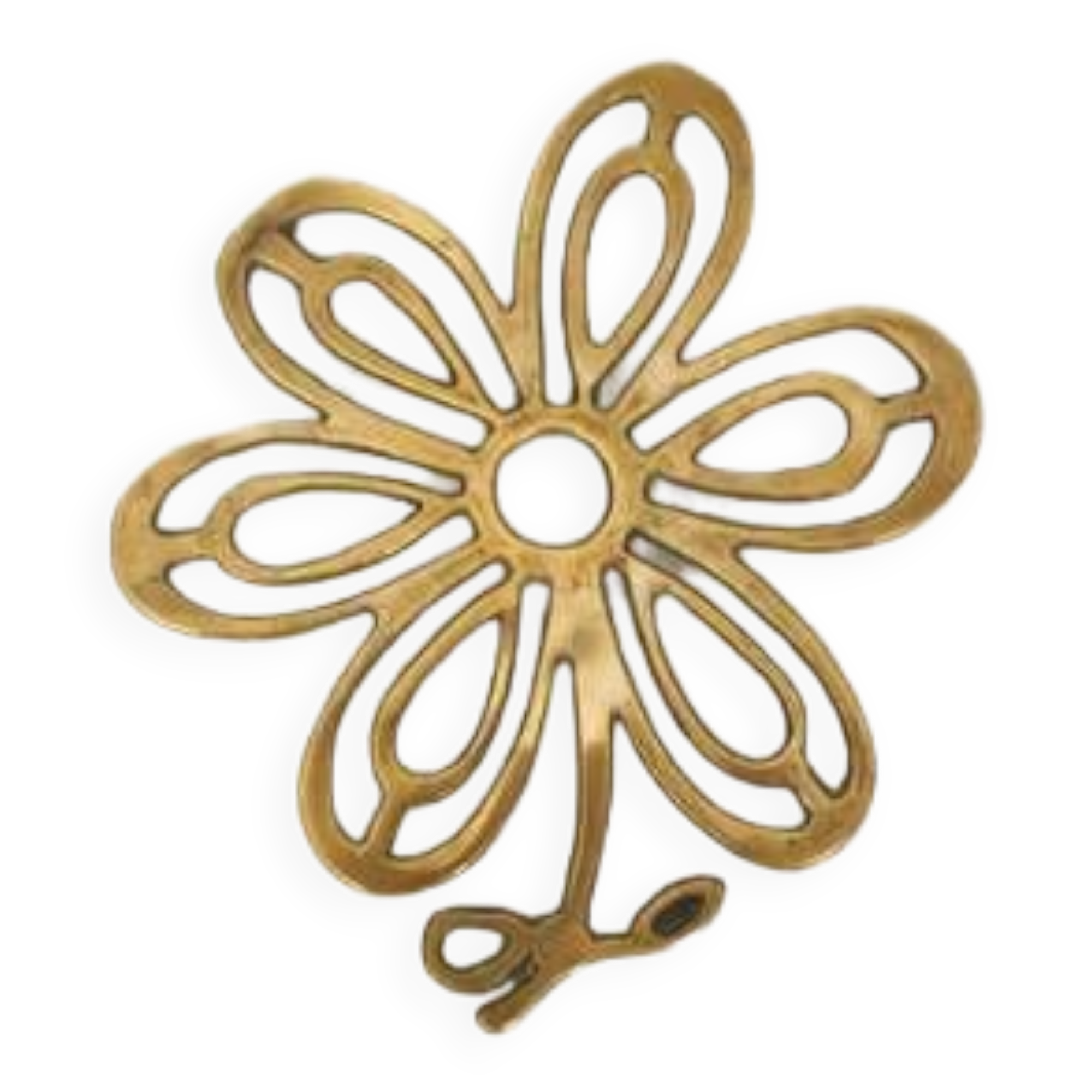 Brass flower trivet