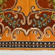 Wine Red & Orange Classic Vintage Kilim Rug, 171x289Cm