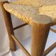 Tabouret paille et châtaigner