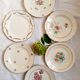 6 mismatched old flat plates