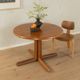 Dining table from the 1960s, solid frame and tabletop made of teak