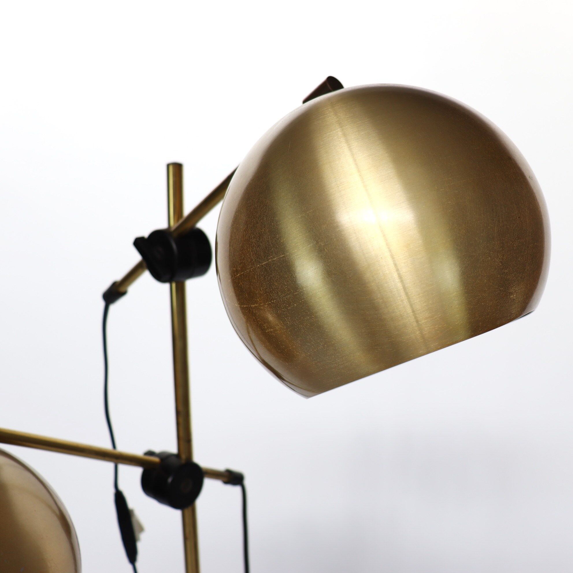 Golden metal floor lamp 70s