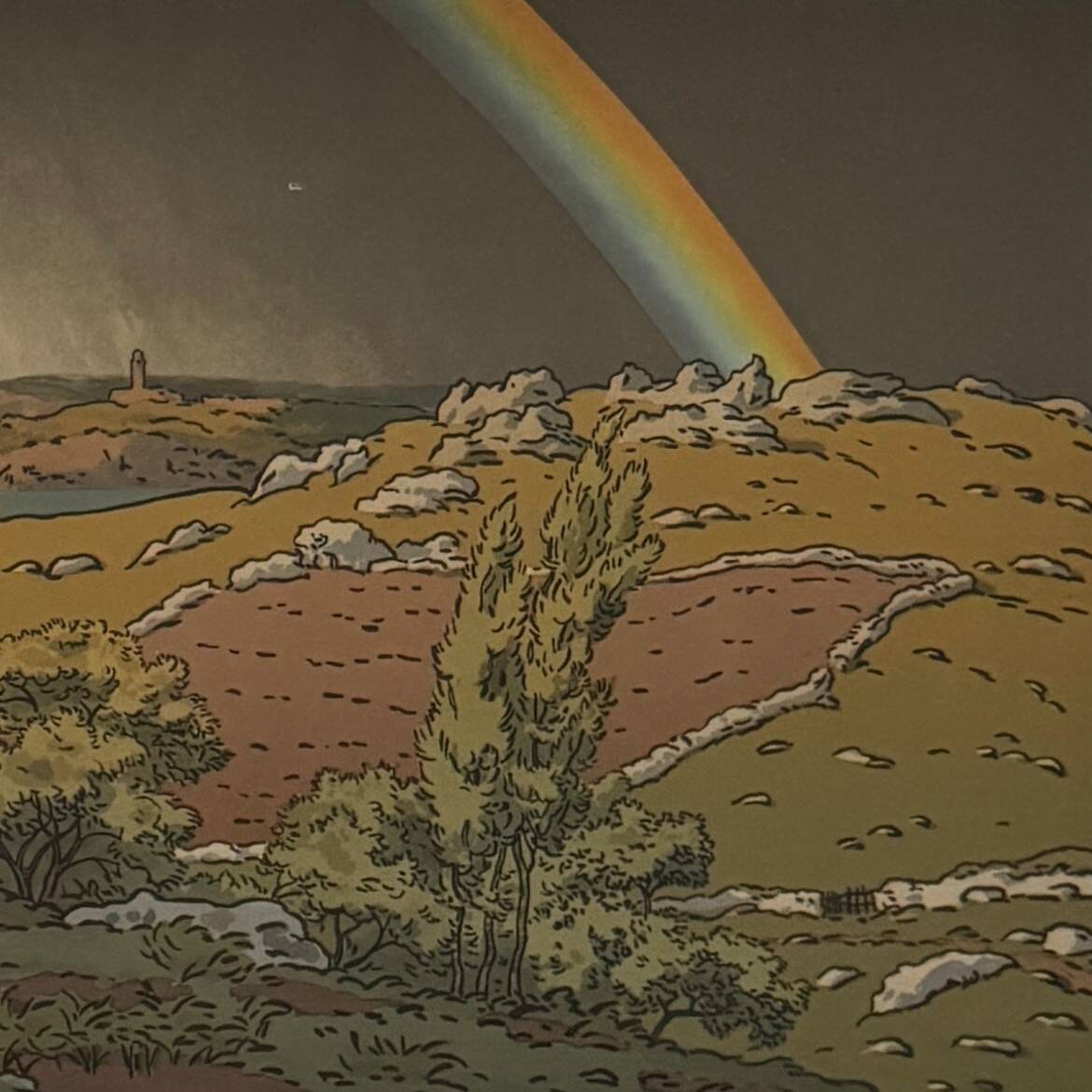 Lithograph by Henri Rivière The Fairyland of Hours - The Rainbow