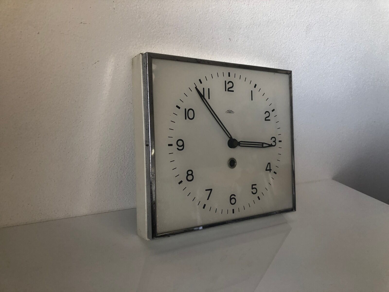 Czechoslovakia Art-Deco square wall clock