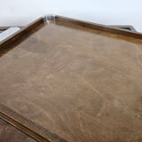 1930s art decò tray by fada in wood and metal