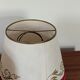 Pair of red and gold parchment lampshades