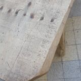 Raw light wood bench