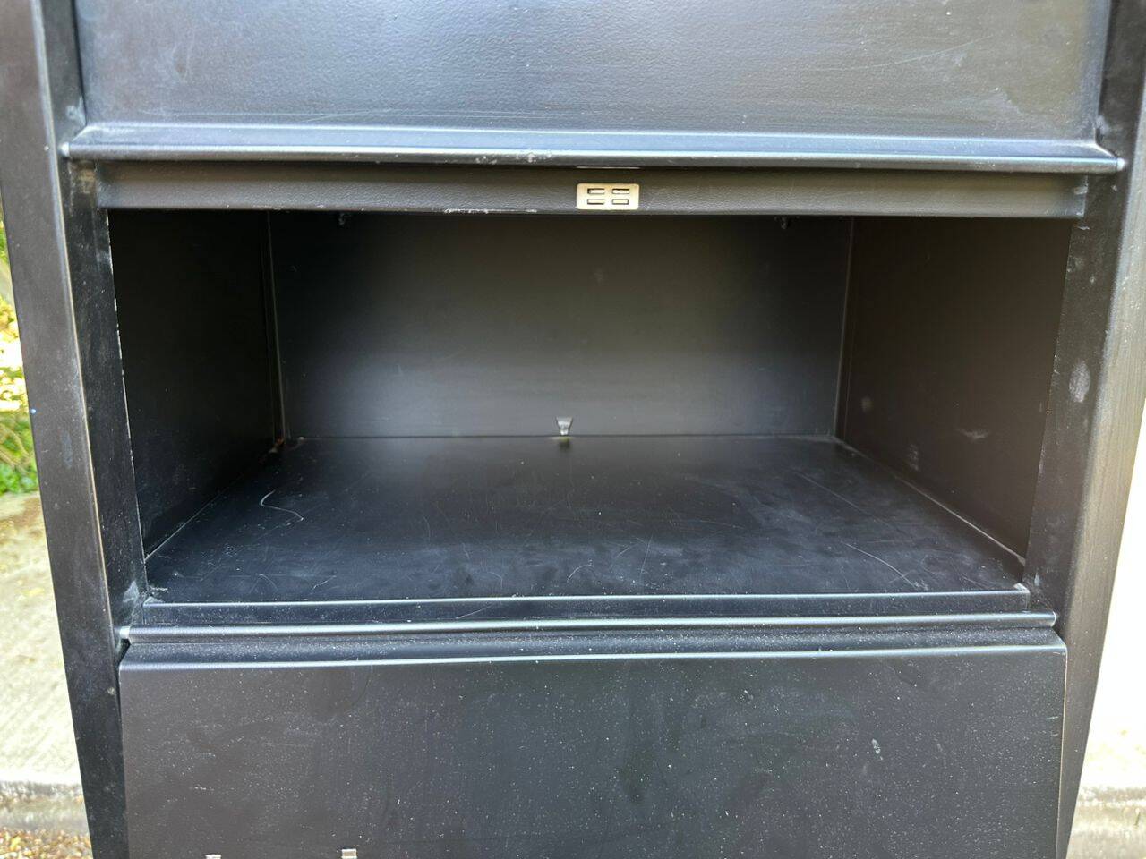 Industrial storage column cabinet Bisley in black metal