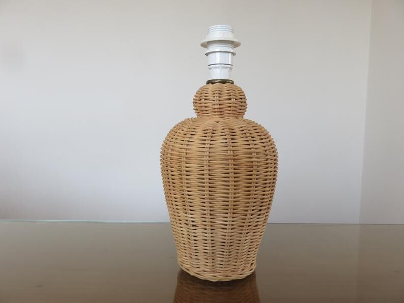 Lamp in rattan 60 70 years