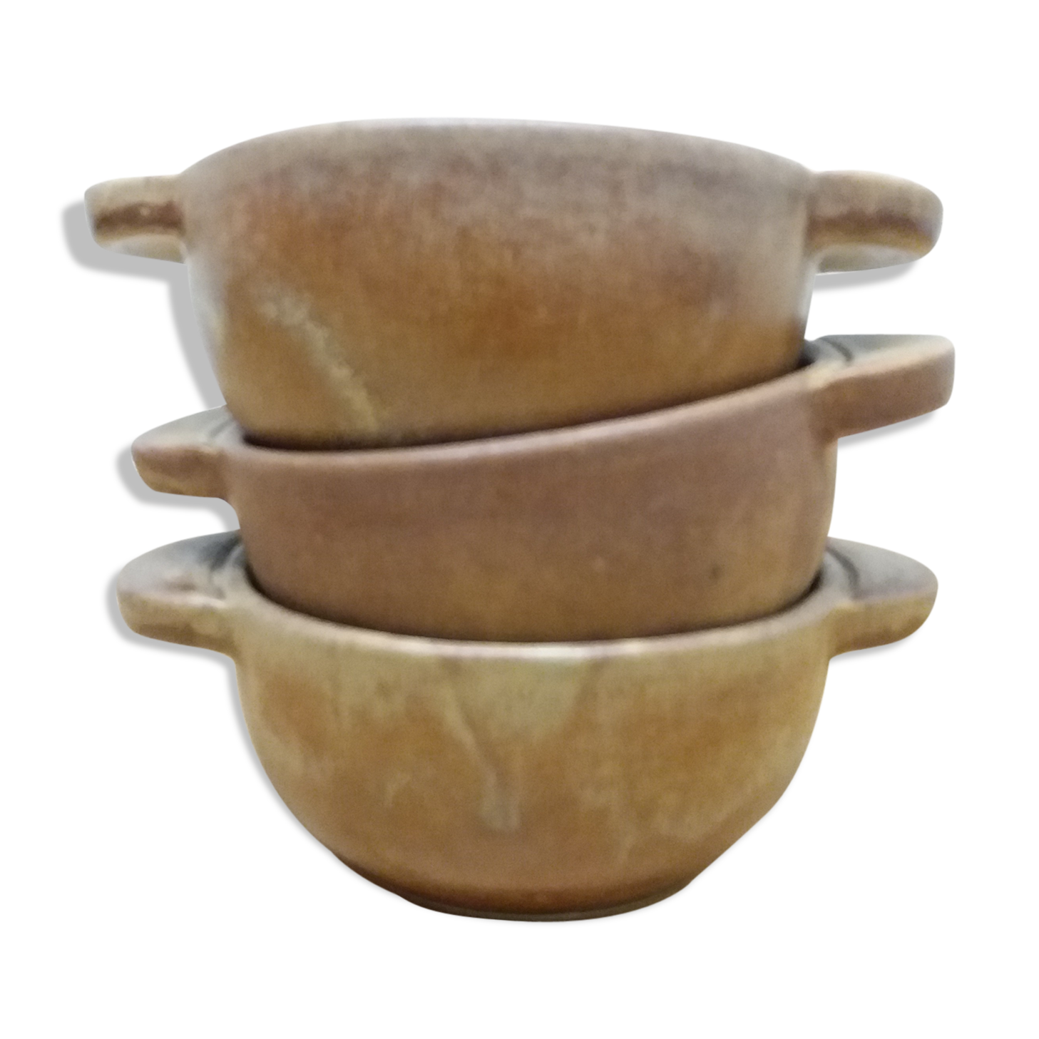 Set 3 bowls in raw sandstone