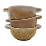 Set 3 bowls in raw sandstone