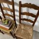 Rustic handcrafted oak chairs 1900