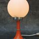 Vintage bedside lamp design orange 1960