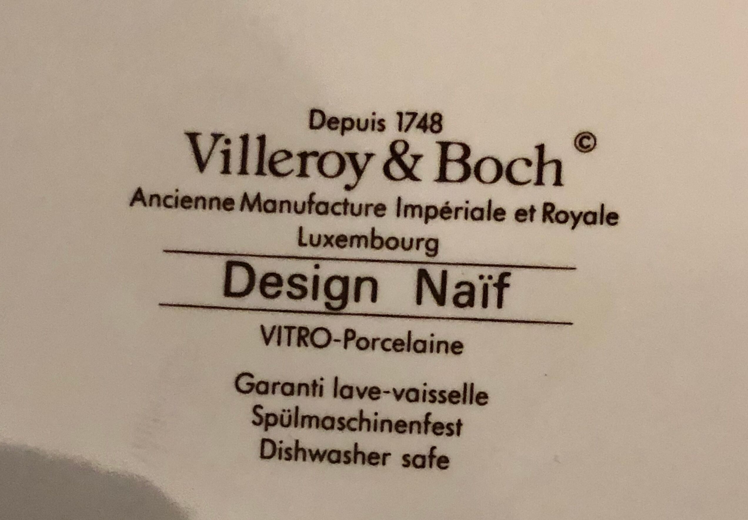 4 plates Villeroy and Boch naïve décor