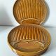 Set of 6 asparagus barbotine plates