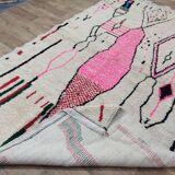 Handmade wool Berber rug 300x195 cm