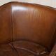Vintage Patinated Leather Chesterfield Swivel Captain's Armchair