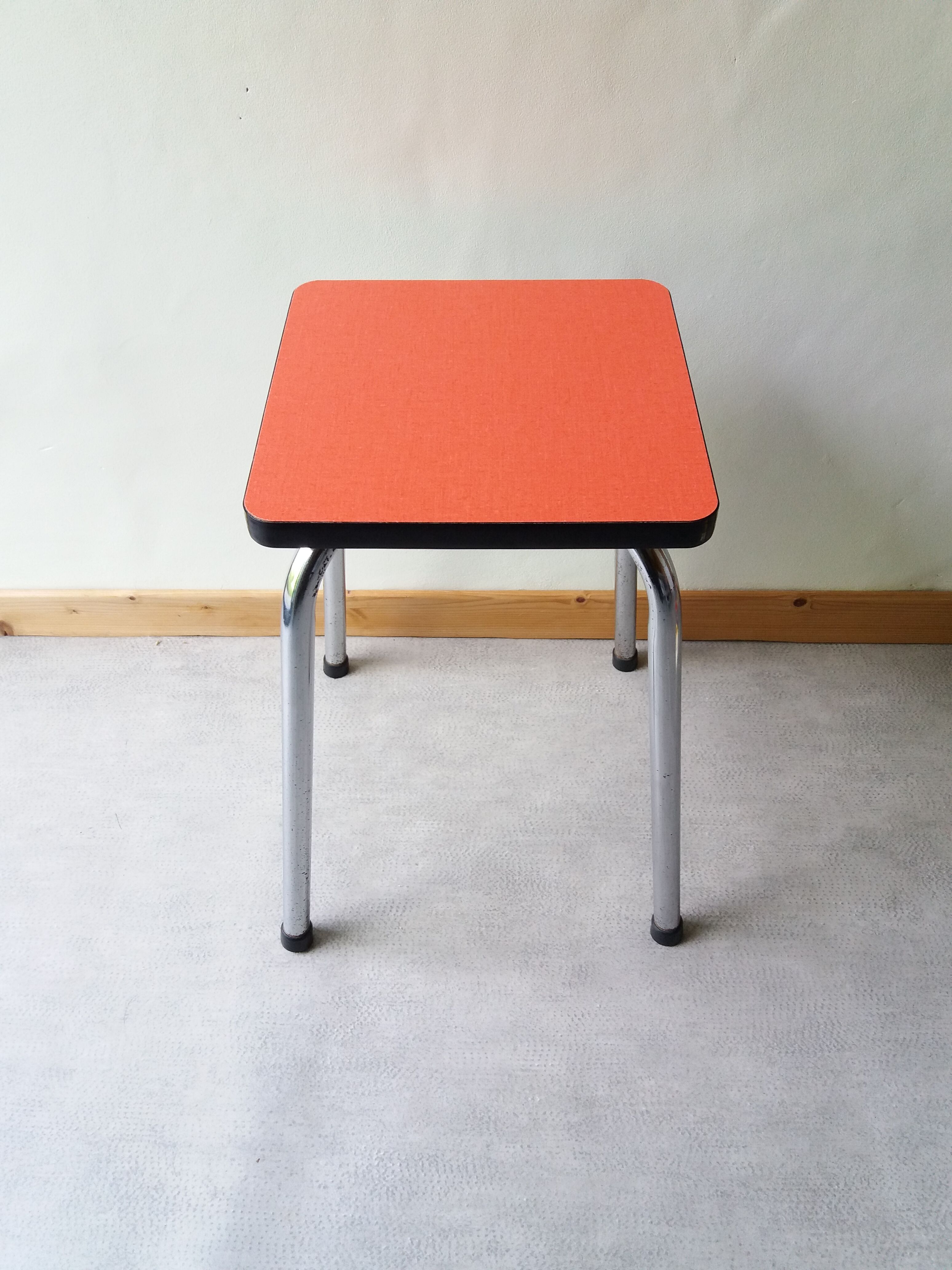 Red formica stool