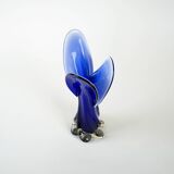 Cobalt vase, Murano glass, Italian design, 1960s, made in Italy
