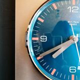 Clock formica vintage wall clock silent square "Quartz Paris"