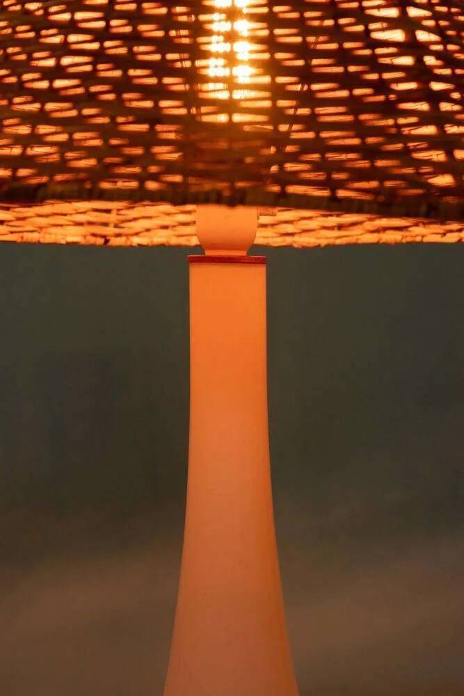 Vintage Holmegaard glass Nordic table lamp