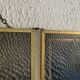 Vintage 1900 triptych mirror, golden barber woman - 27 x 67 cm