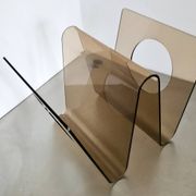 Vintage magazine rack 1970 Michel Dumas for Roche Bobois