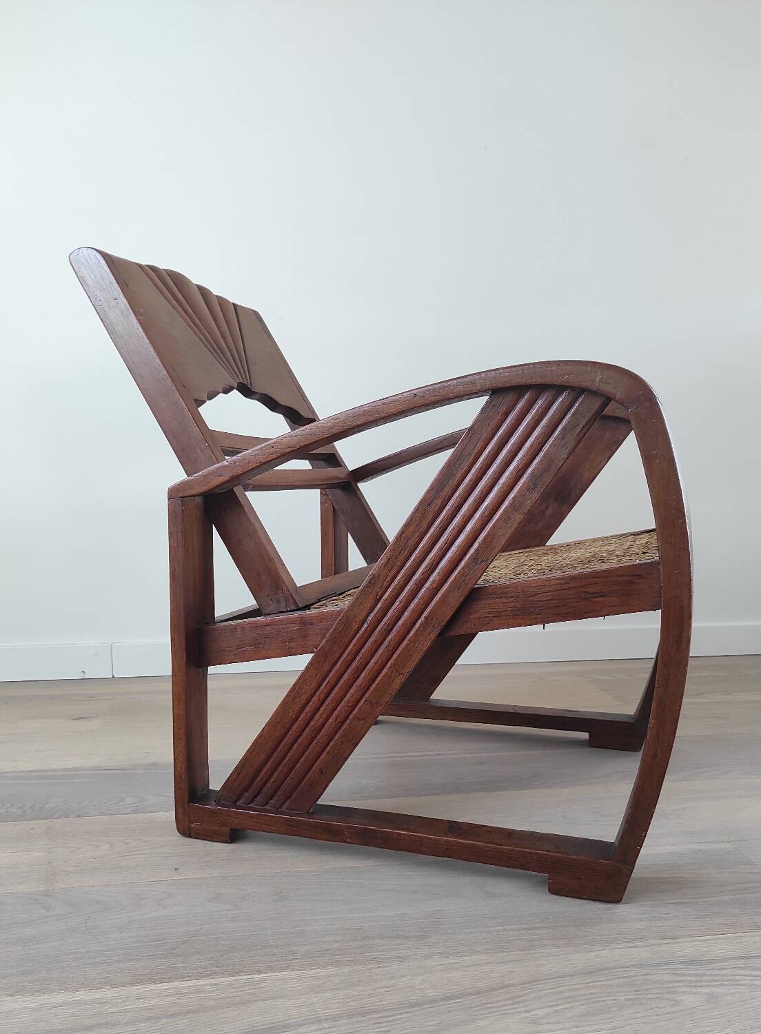 Burmese teak armchair
