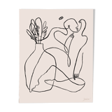 Indian ink "Bouquet of feathered reeds"