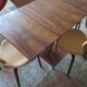 Arne Jacobsen Rosewood Drop leave Table with chairs Fritz Hansen