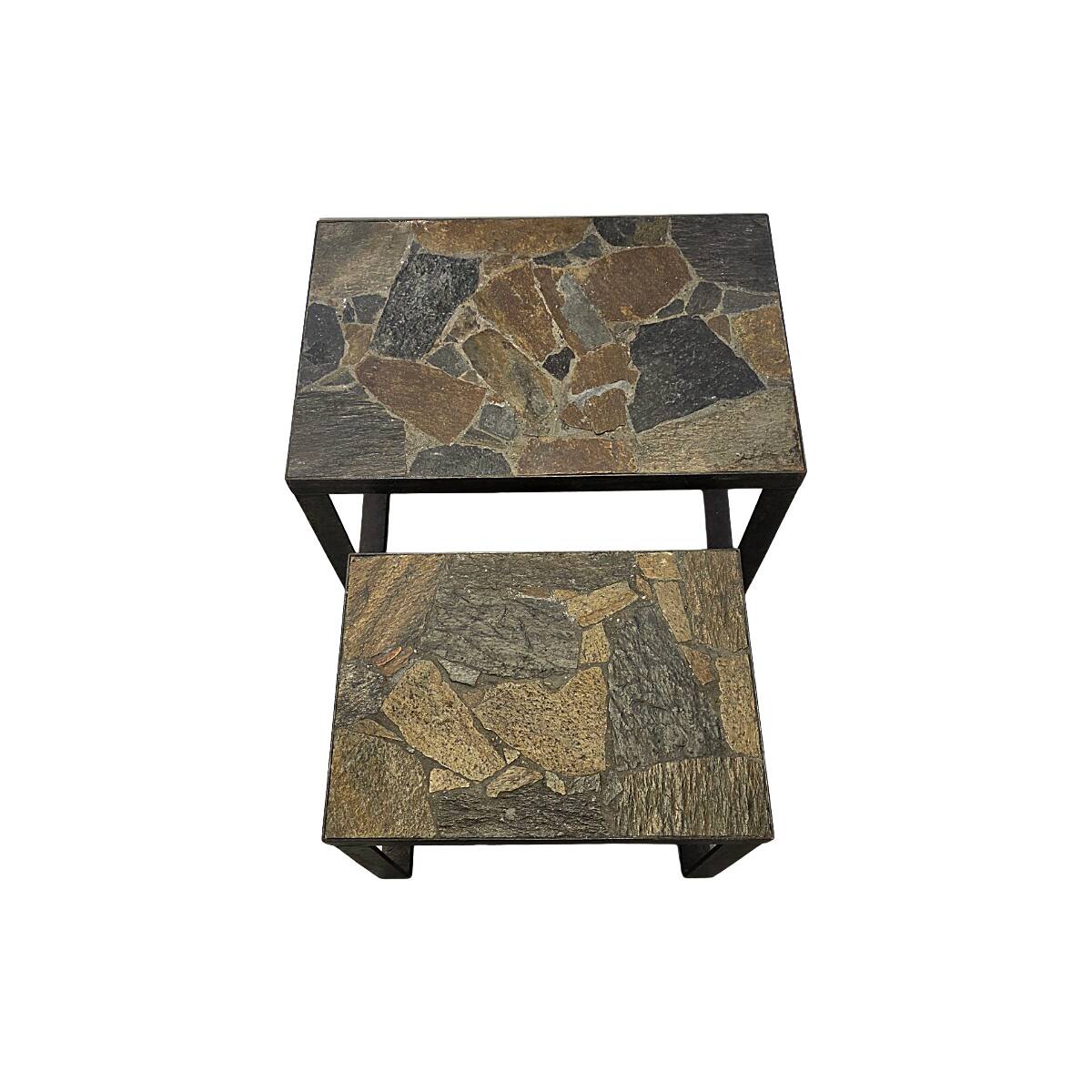 Vintage Brutalist Side Or Plant Tables, 1970s