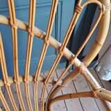 60's rattan fan chair