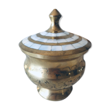 Brass and mother-of-pearl box