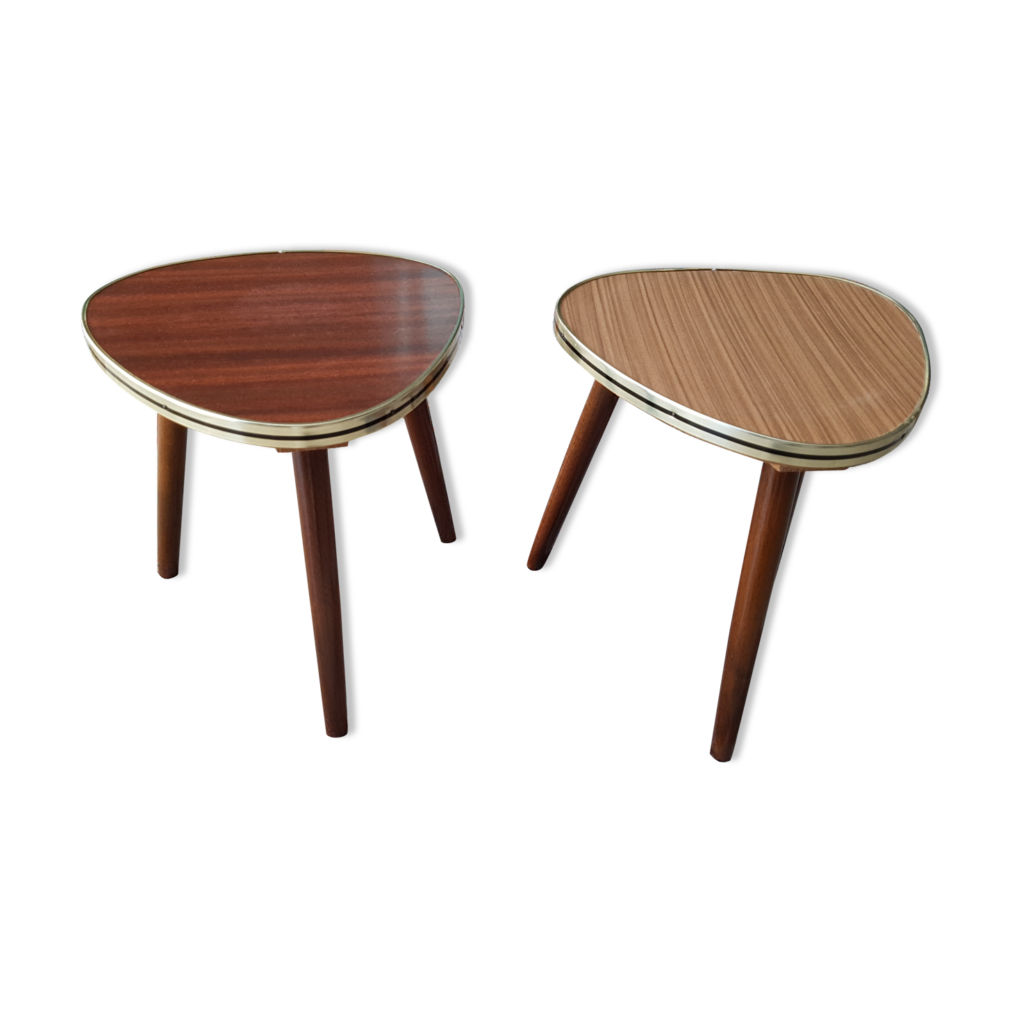 Duo plant holders formica, vintage tripod