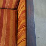 Canapé 2,5 places Art Déco en tissu coloré