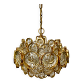 Bubble Chandelier in Crystal and Golden Brass attributed to Gaetano Sciolari for Palwa - Germany, 1960