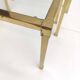 Brass and glass trundle tables