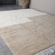Handmade natural wool rug size 250x250 cm