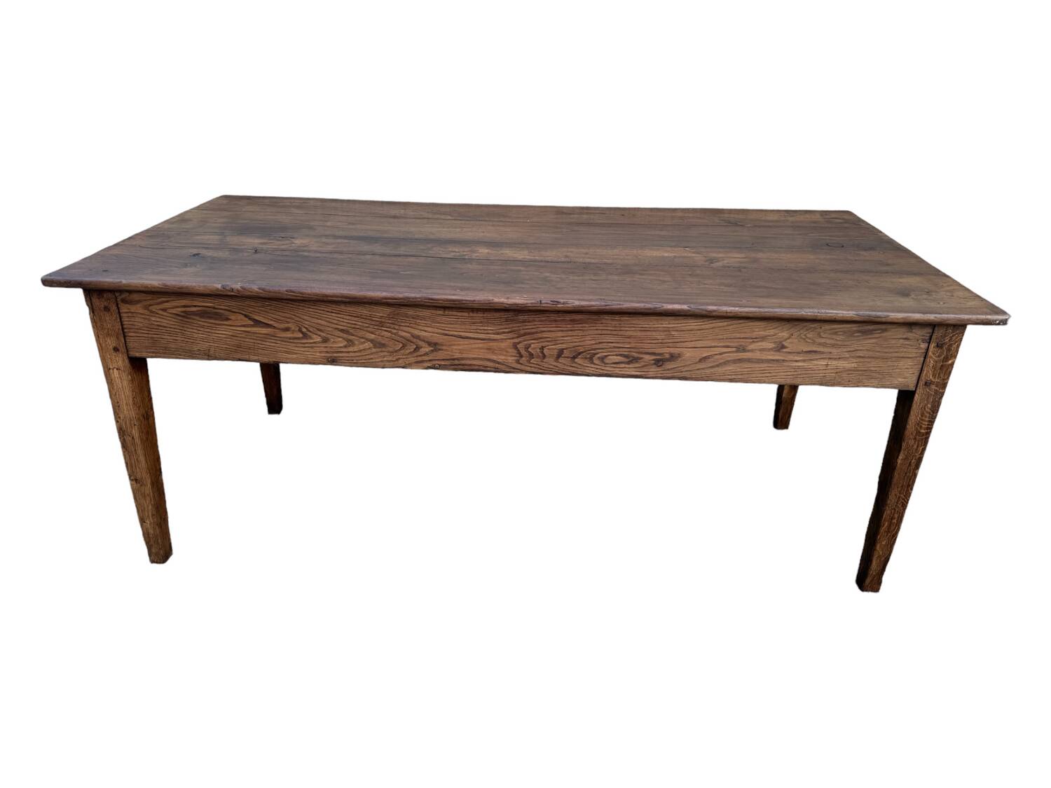 Oak farm table with 2 drawers 19'S