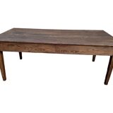 Oak farm table with 2 drawers 19'S