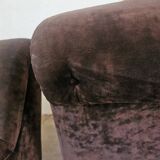 Pair of velvet armchairs from the 70s/80s