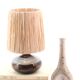Beige grey ceramic bottle vase from Azé pottery