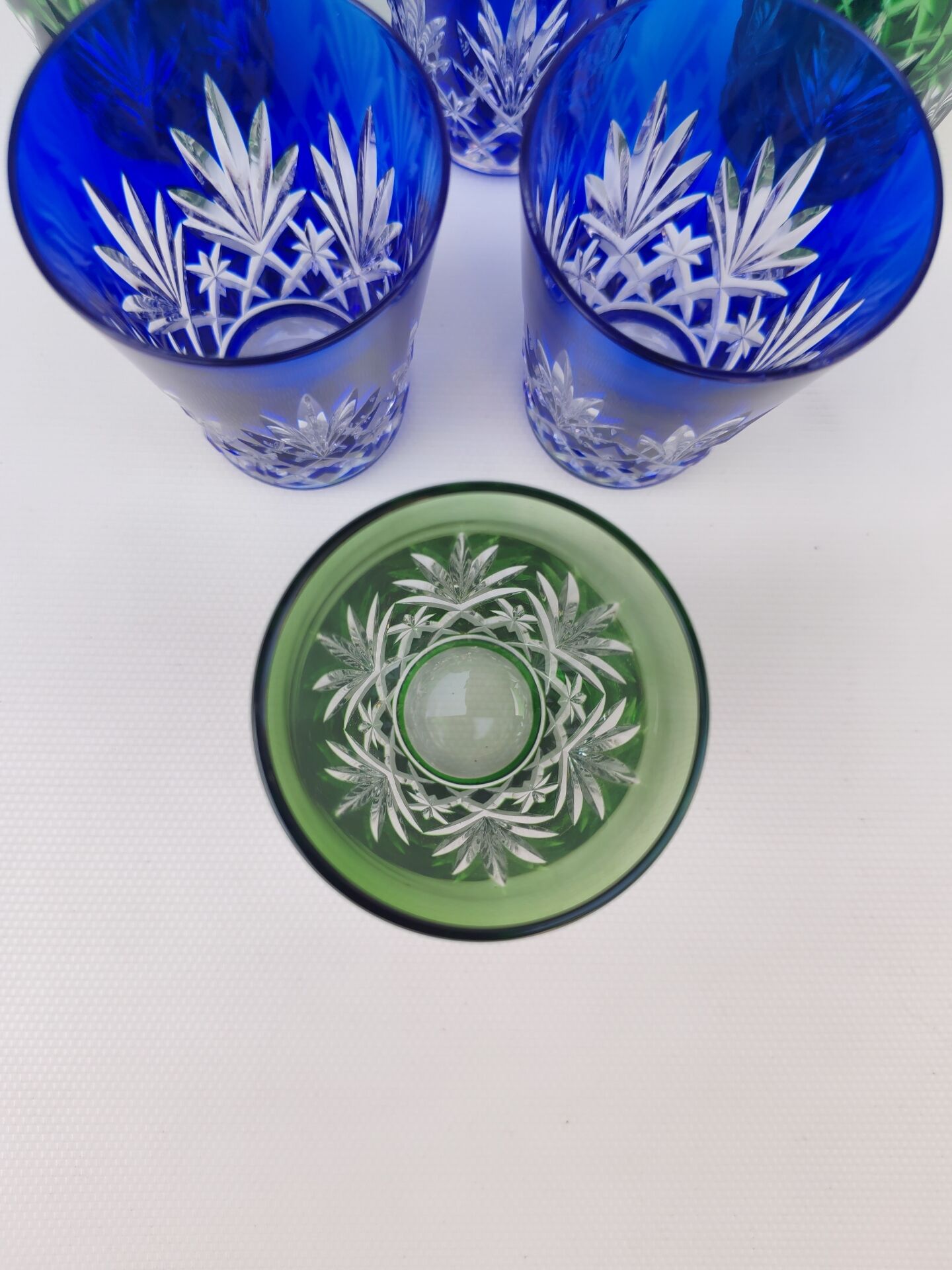 10 crystal goblets from Saint Louis, 1930s.