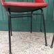 Paire de fauteuils Skaï rouge 1970