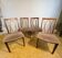 Mid century retro vintage teak and cloth dining chairs by GPlan 1970