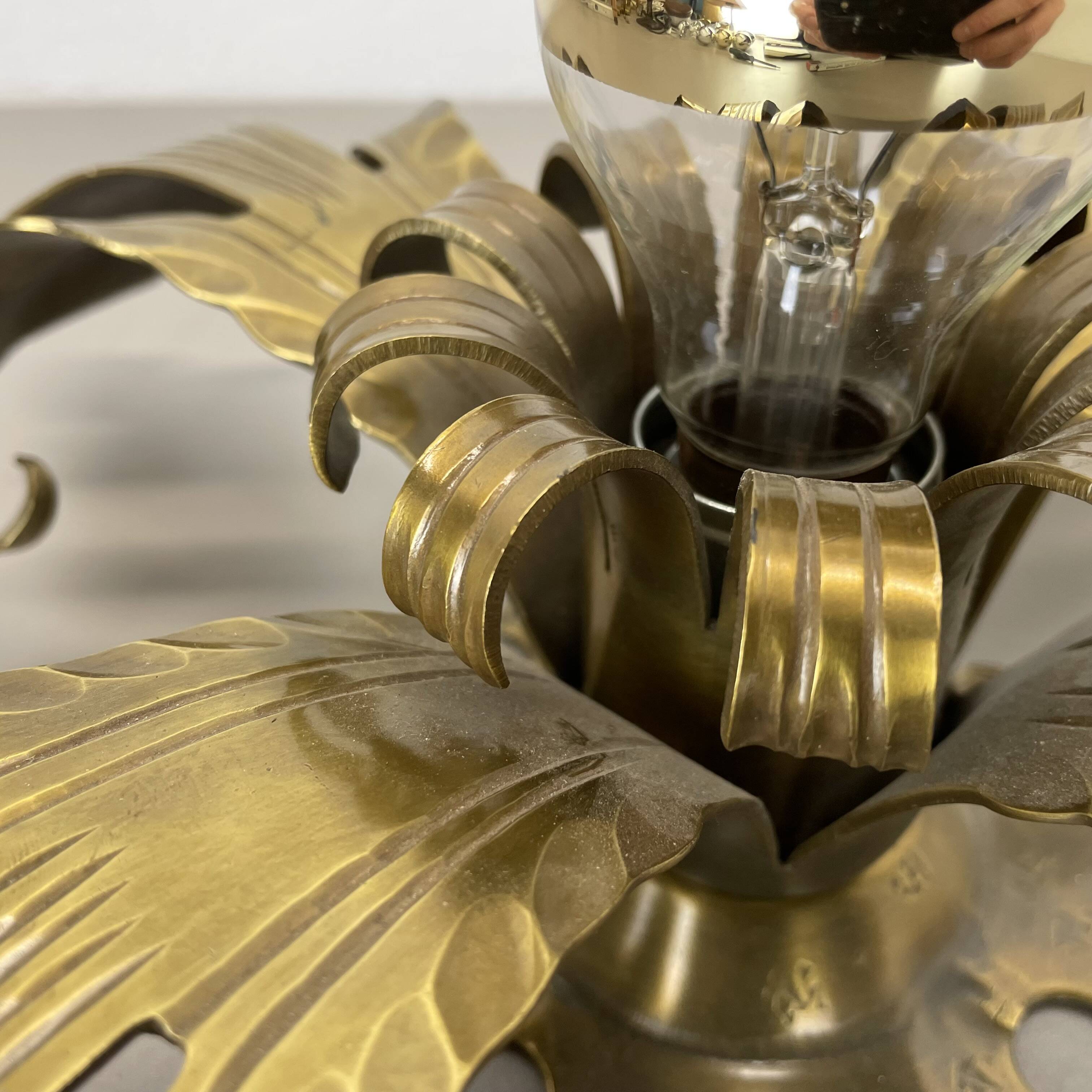 Florentine Gilded Brass Theatre Wall Light, Italy, 1960s