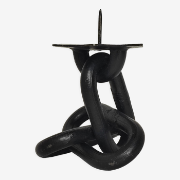 Brutalist "chain" candle holder