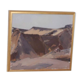 Huile sur toile originale suédoise – « Falaises » par Gustav-Adolf Johansson