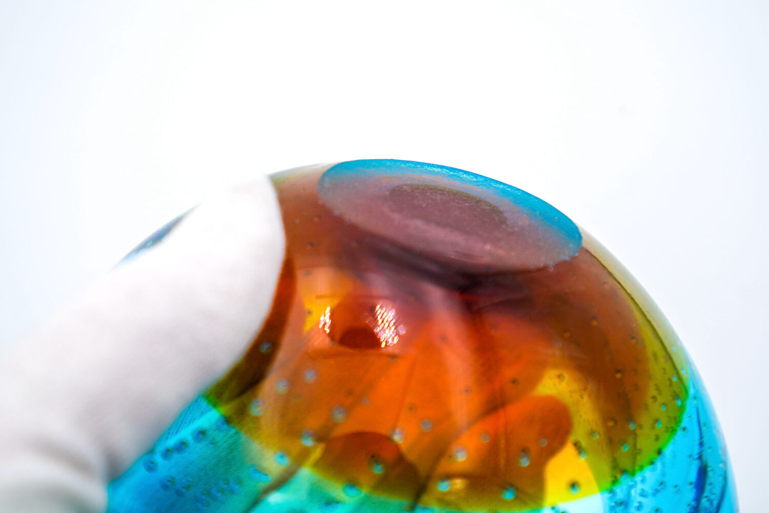 Murano pocket bowl "Sommerso Bullicante" – Galliano Ferro